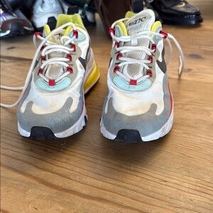 Nike Yellow Red Athletic Shoes Modern Design